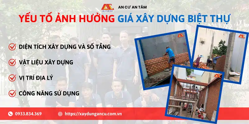 Các yếu tố ảnh hưởng đến giá xây dựng biệt thự năm 2024