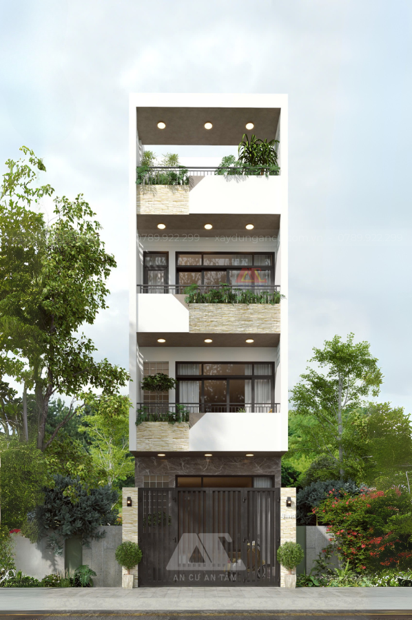 Thiết kế nhà phố 3 tầng hiện đại