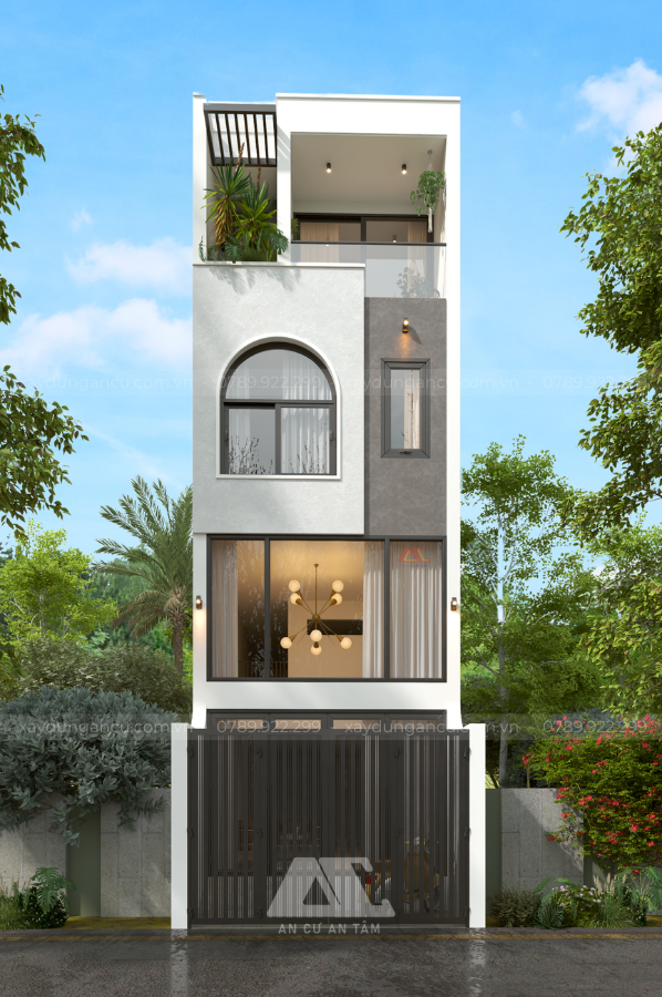 Thiết kế nhà phố 3 tầng hiện đại