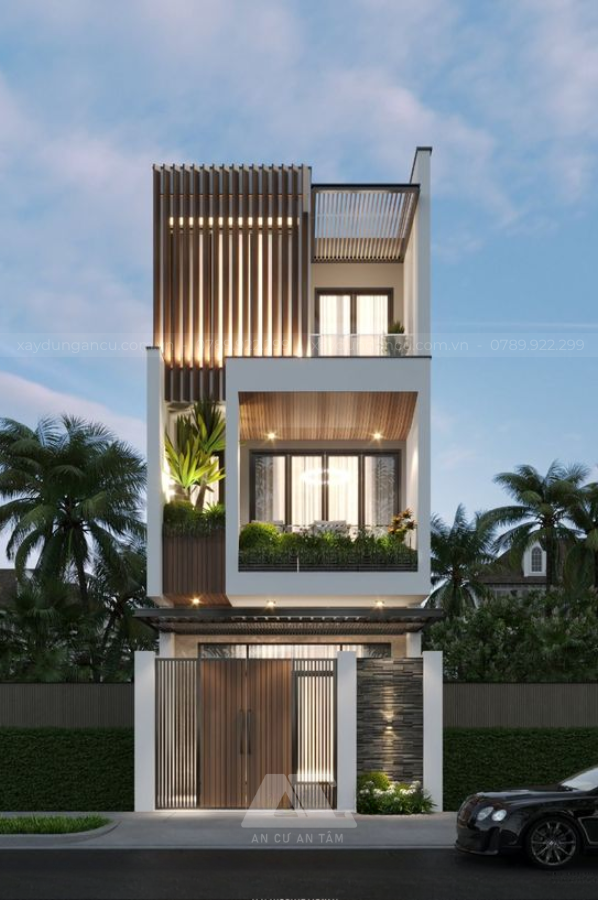 Mẫu nhà 3 tầng 5x20m đẹp