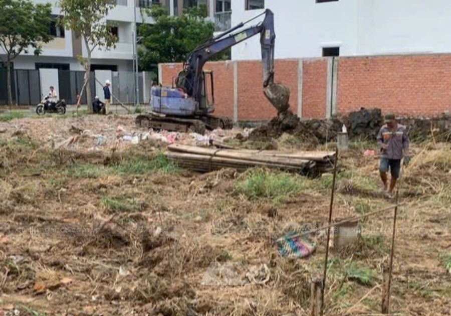 Chuẩn bị mặt bằng, định vị tim cọc và tập kết cọc
