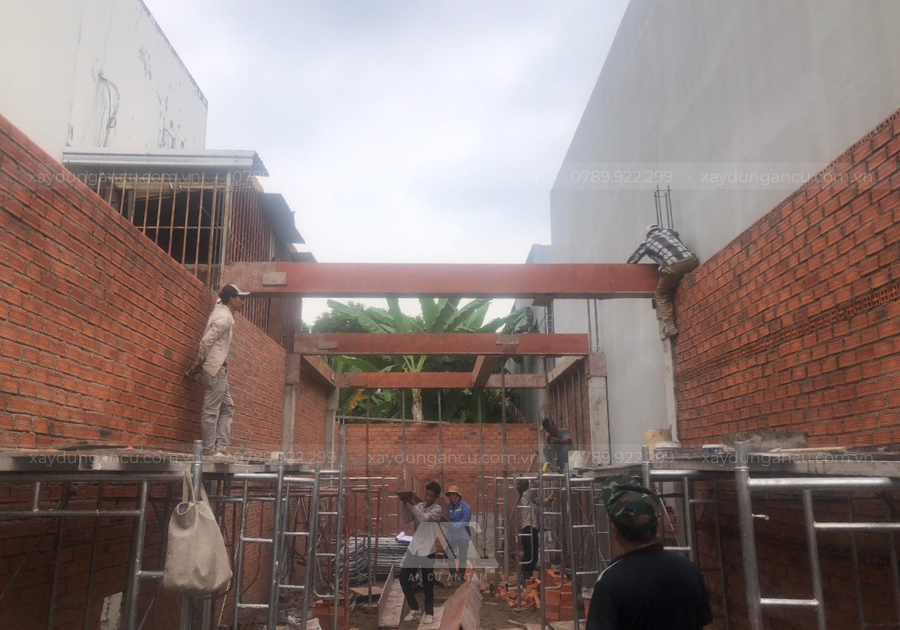 Thiết kế nhà phố 3 tầng 4m5x20m hiện đại