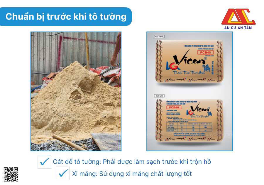 Chuẩn bị vật tư thi công