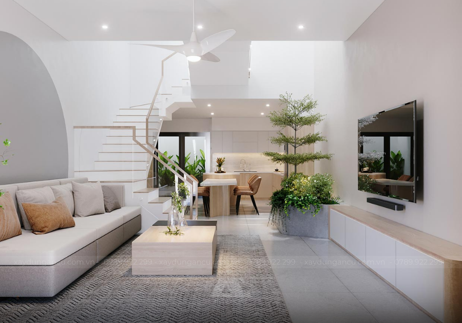 Đặt giếng trời ở vị trí trung tâm ngôi nhà