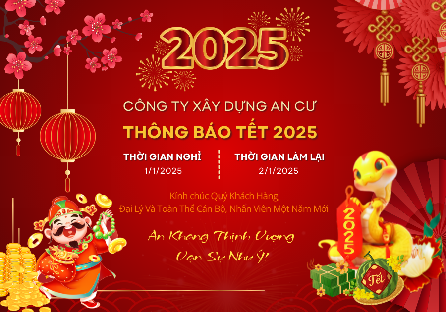 Công ty Xây dựng An Cư thông báo nghỉ Tết 2025