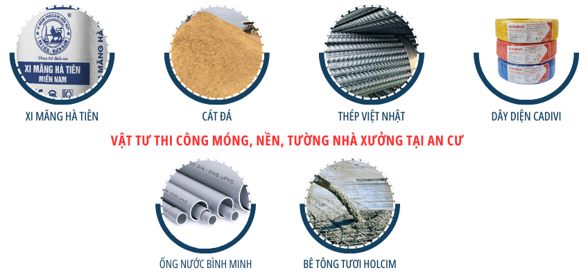 Vật tư thi công móng, nền, tường xây