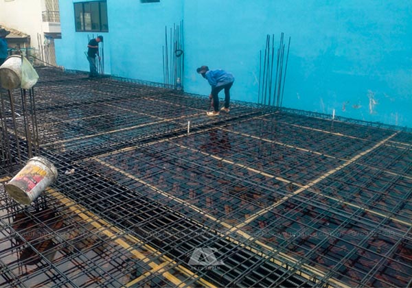 Thi công nhà phần thô đúng tiến độ tại Xã Thường Tân