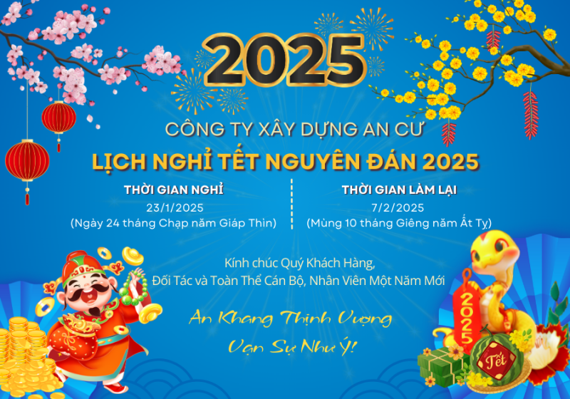 Thông báo lịch nghỉ Tết Nguyên Đán 2025