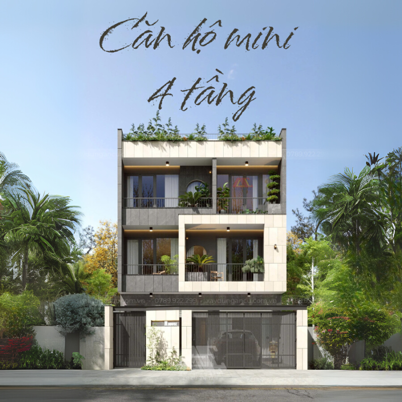 Mẫu thiết kế căn hộ dịch vụ kết hợp kinh doanh tại Bình Tân